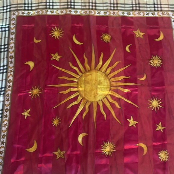 sun stars and moon goth plaid scarf - Picture 4 of 4